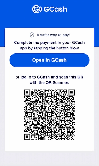 Step 3: The system will immediately display the QR code to deposit money via GCASH. Use the GCash application to scan this QR code. You can also copy